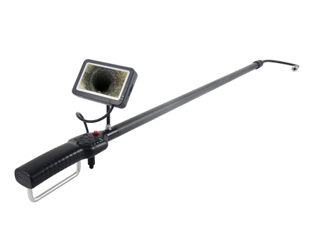 Telescopic pole inspection camera