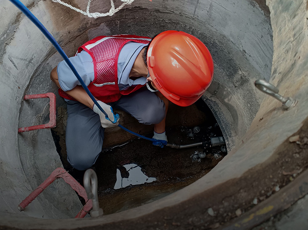 Municipal pipe well inspection